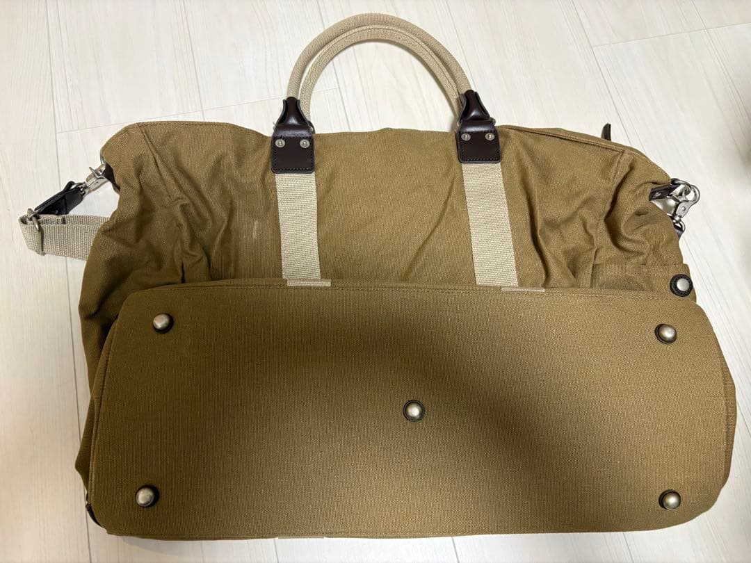 帆布工房 ボストンバック カーキ TRIPLINEシリーズ Lサイズ
