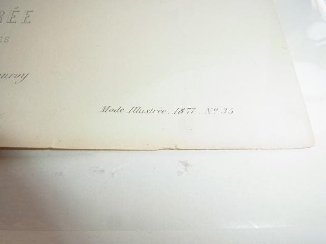 1877年銅版画◆フランス ファッション誌『ラ・モード・イリュストレ』No.35