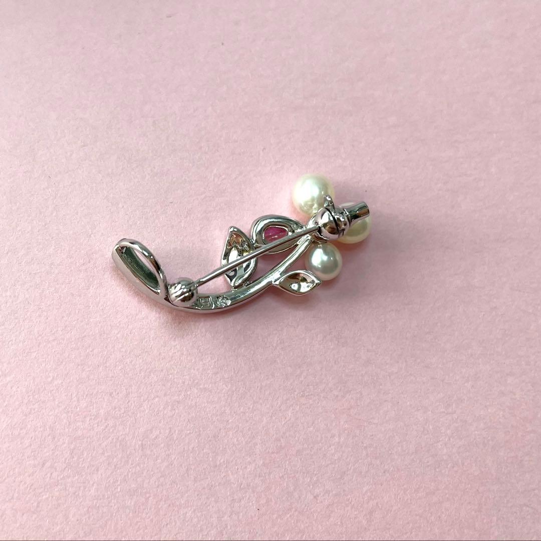 田崎真珠　パールブローチ　入学式　卒業式　コサージュ　本真珠　ブランド　刻印