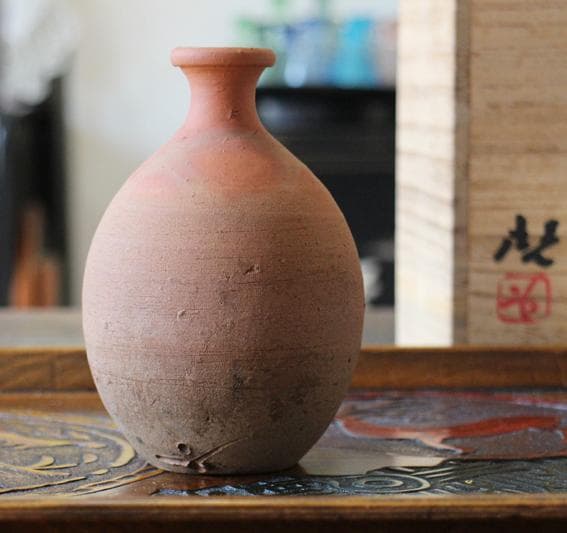 人間国宝 藤原啓 備前焼とっくり 昭和59年追悼展 徳利 酒器 ビンテージ陶磁器