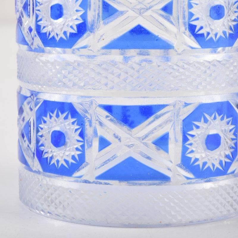 茶道具　硝子工芸　星野工房　義山　切子　蓋置　共箱　C　9072