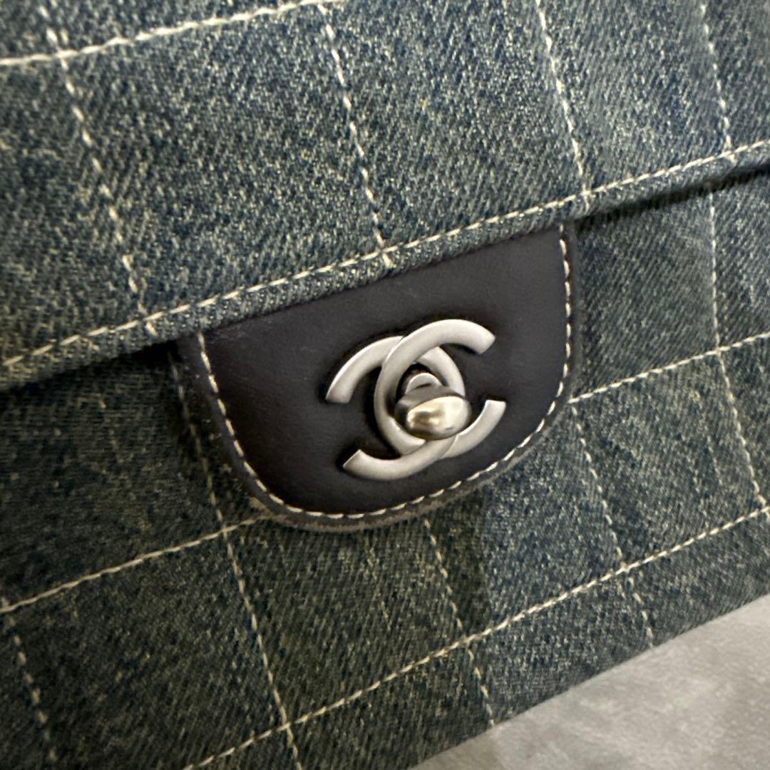 【正規品・レアモデル】 CHANELデニム チェーンショルダーバッグ