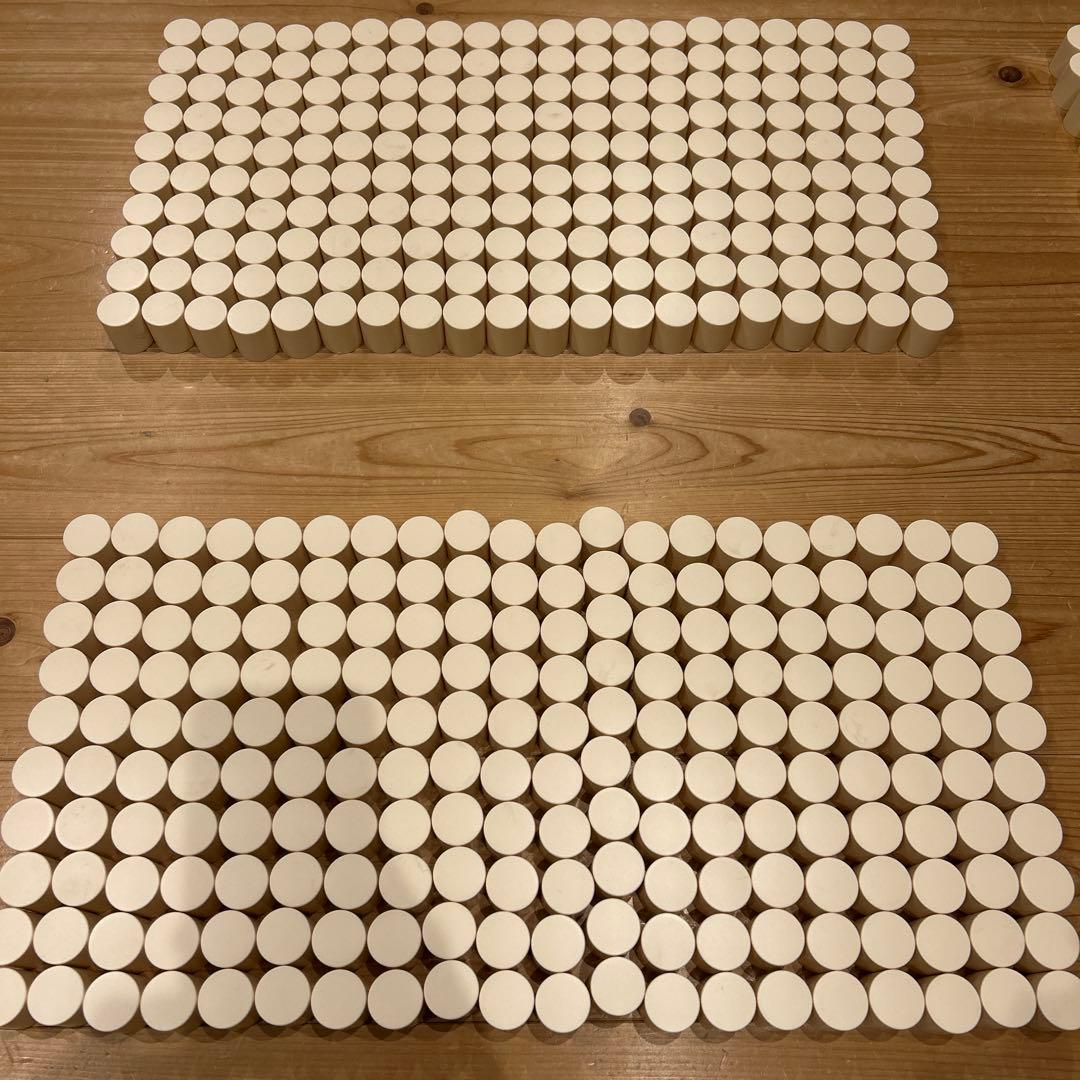 掛け軸用軸先　9分　プラスチック製クリーム色　394巾(788個)セット