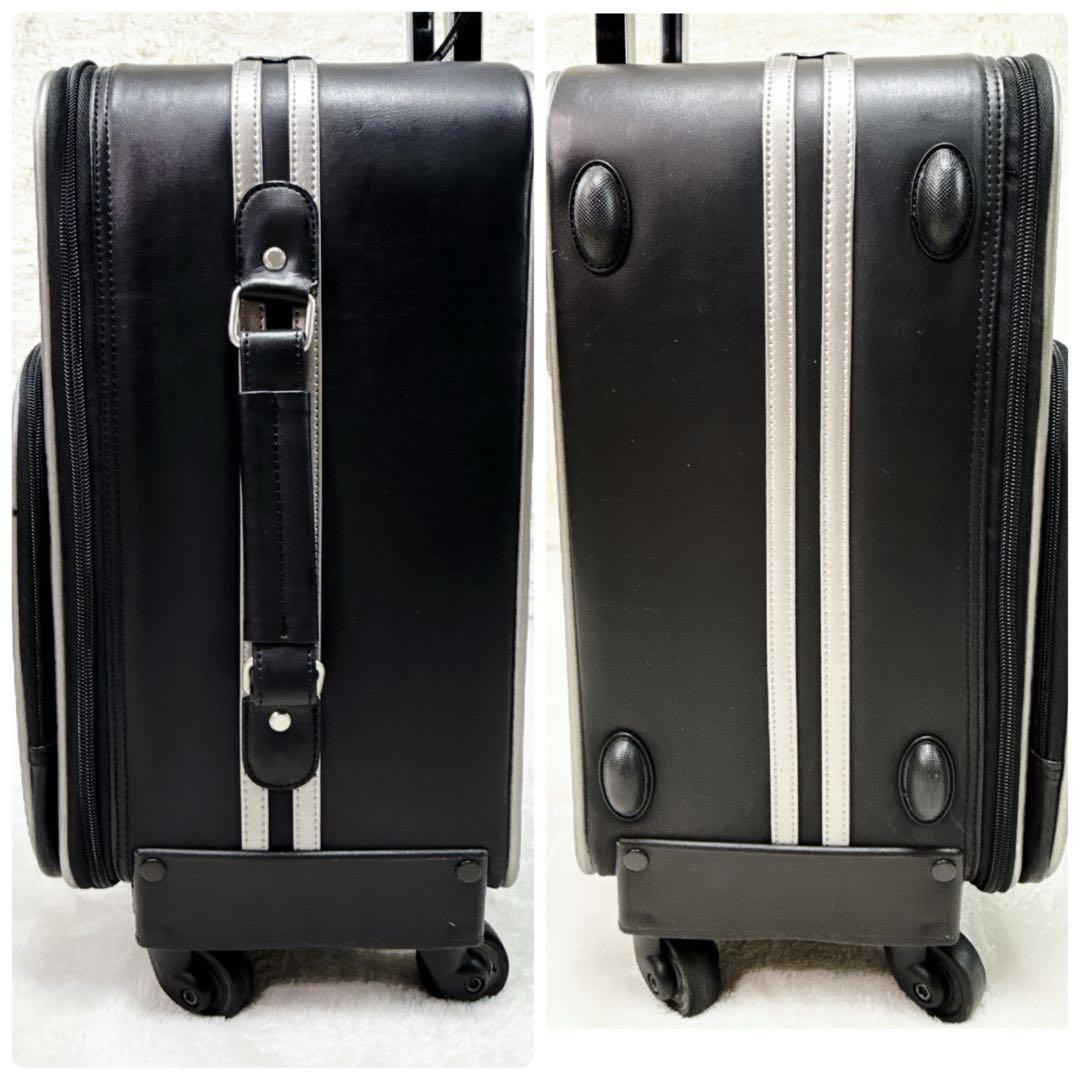 美品✨ SWANY　本革 レザー　機内持込　ビジネス キャリーケース　南京錠つき
