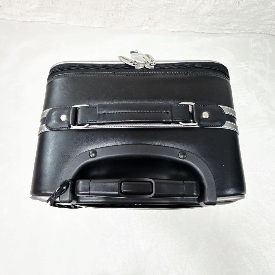 美品✨ SWANY　本革 レザー　機内持込　ビジネス キャリーケース　南京錠つき
