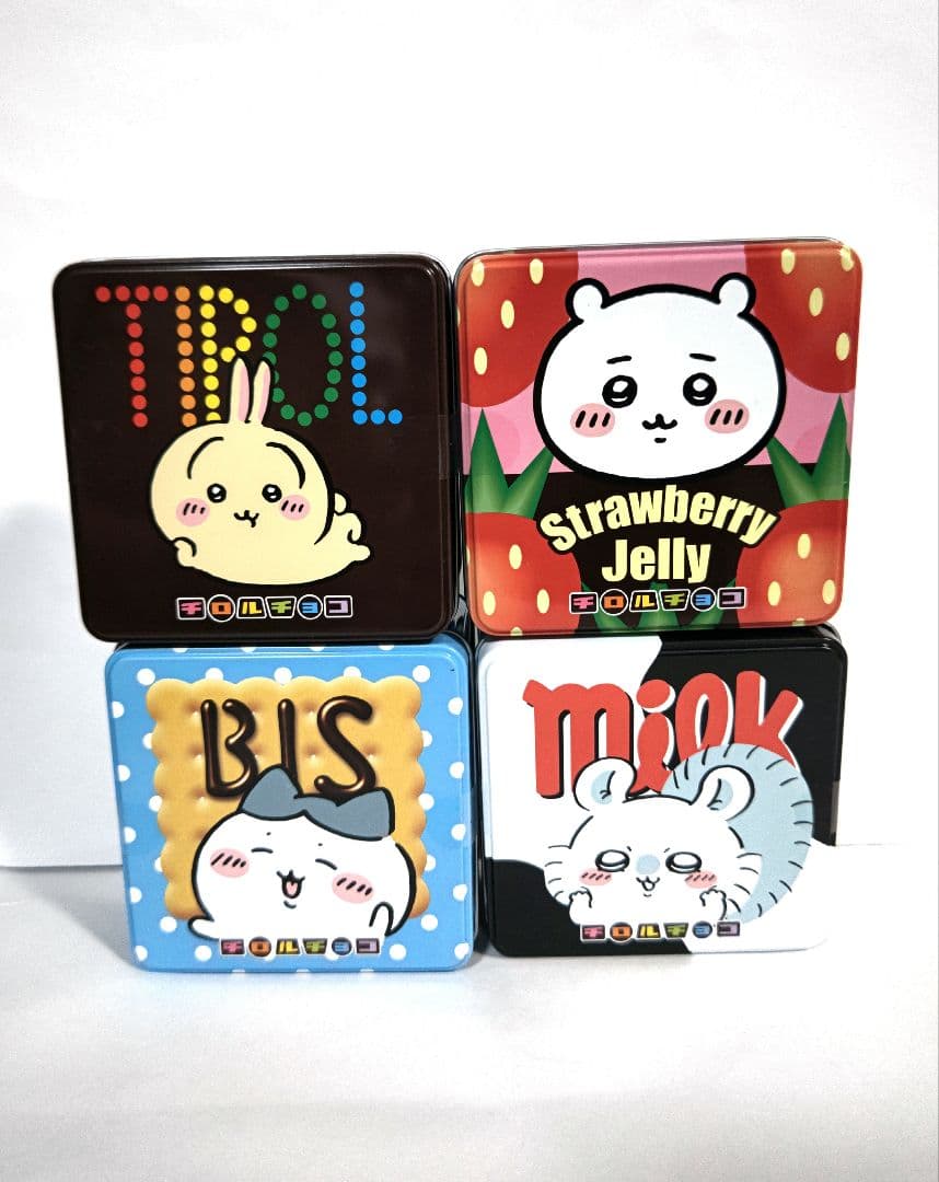 4点セット　チロルチョコ缶　コンプリート　ちいかわ