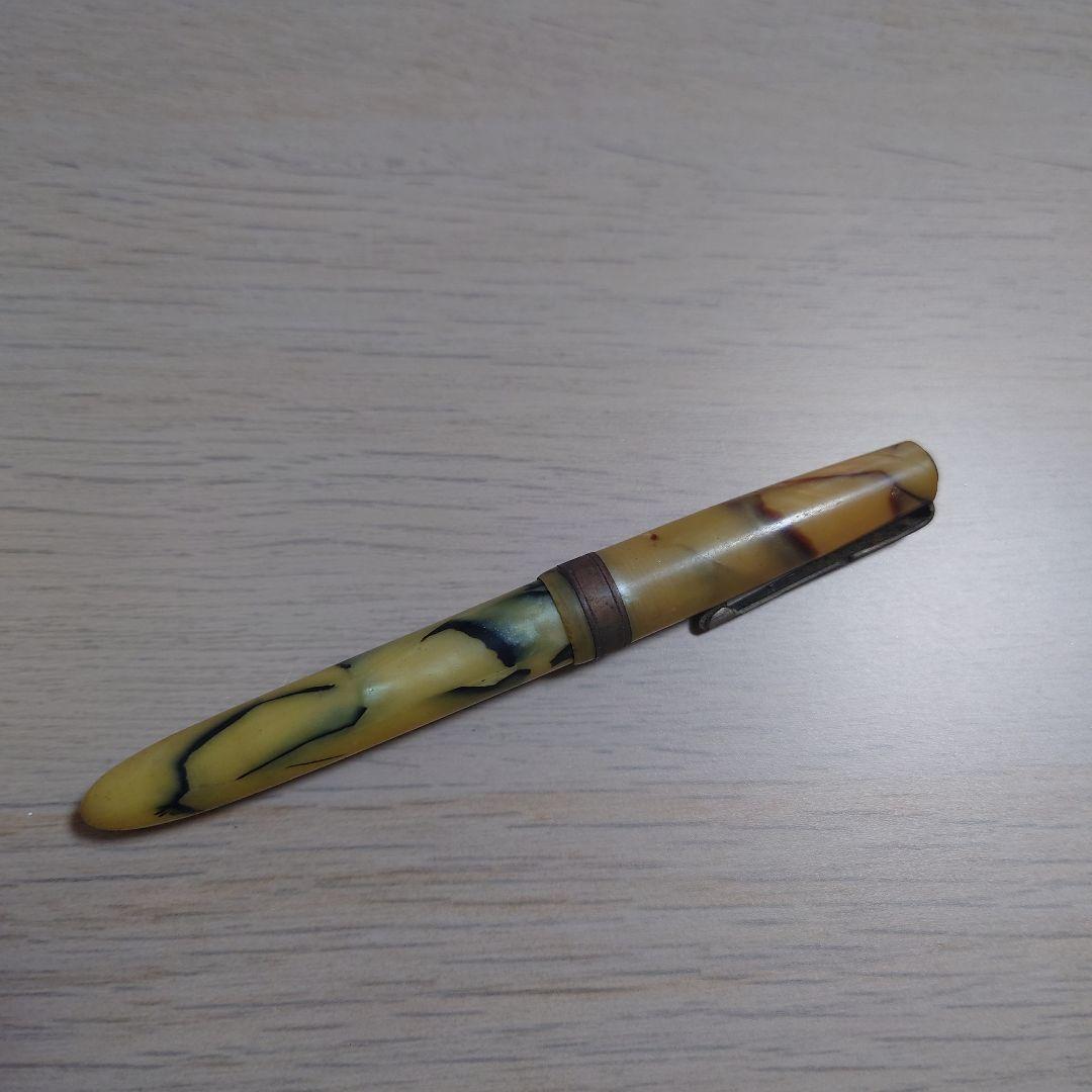 ヴィンテージ MORISON モリソン 万年筆 マーブル軸 刻印クリップ