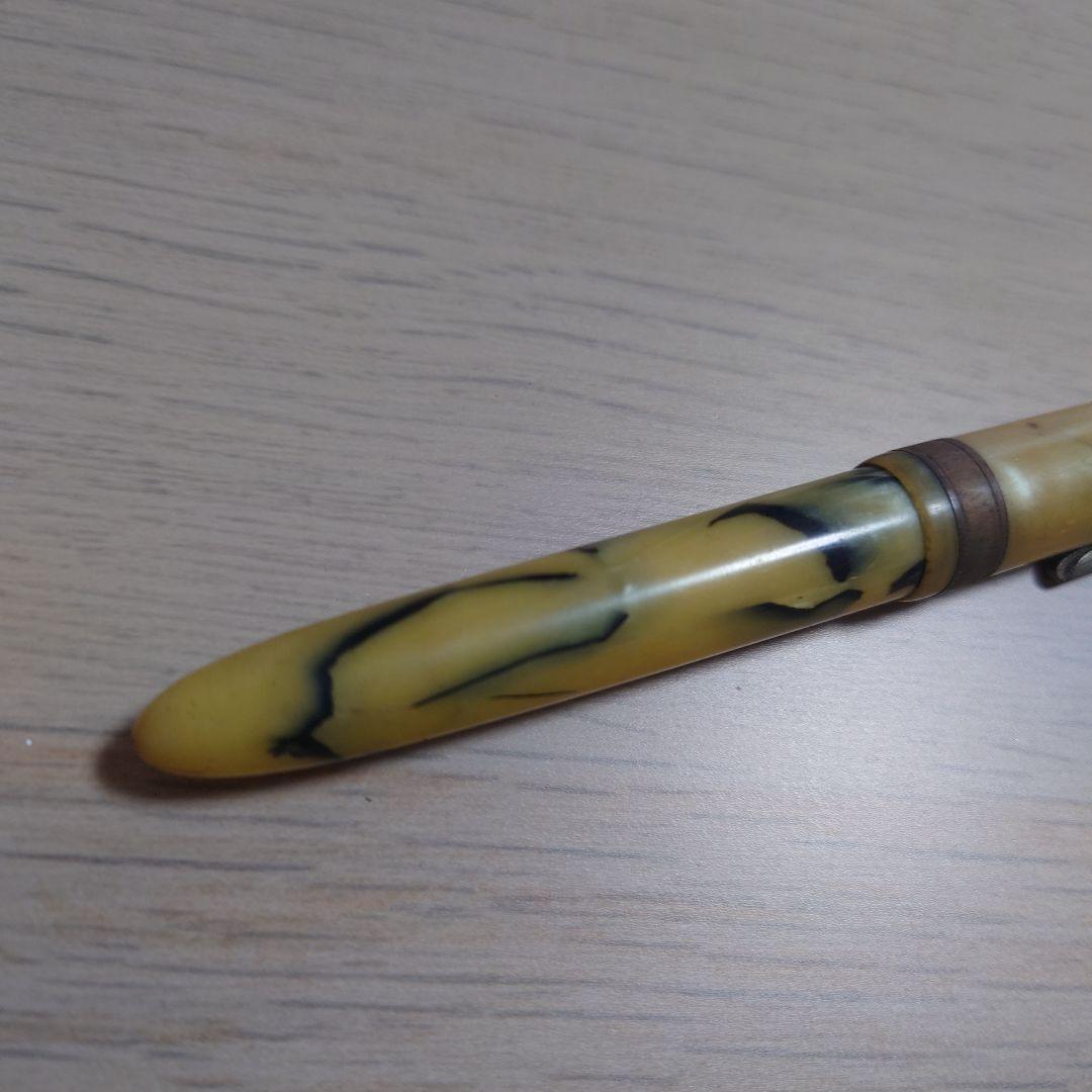 ヴィンテージ MORISON モリソン 万年筆 マーブル軸 刻印クリップ