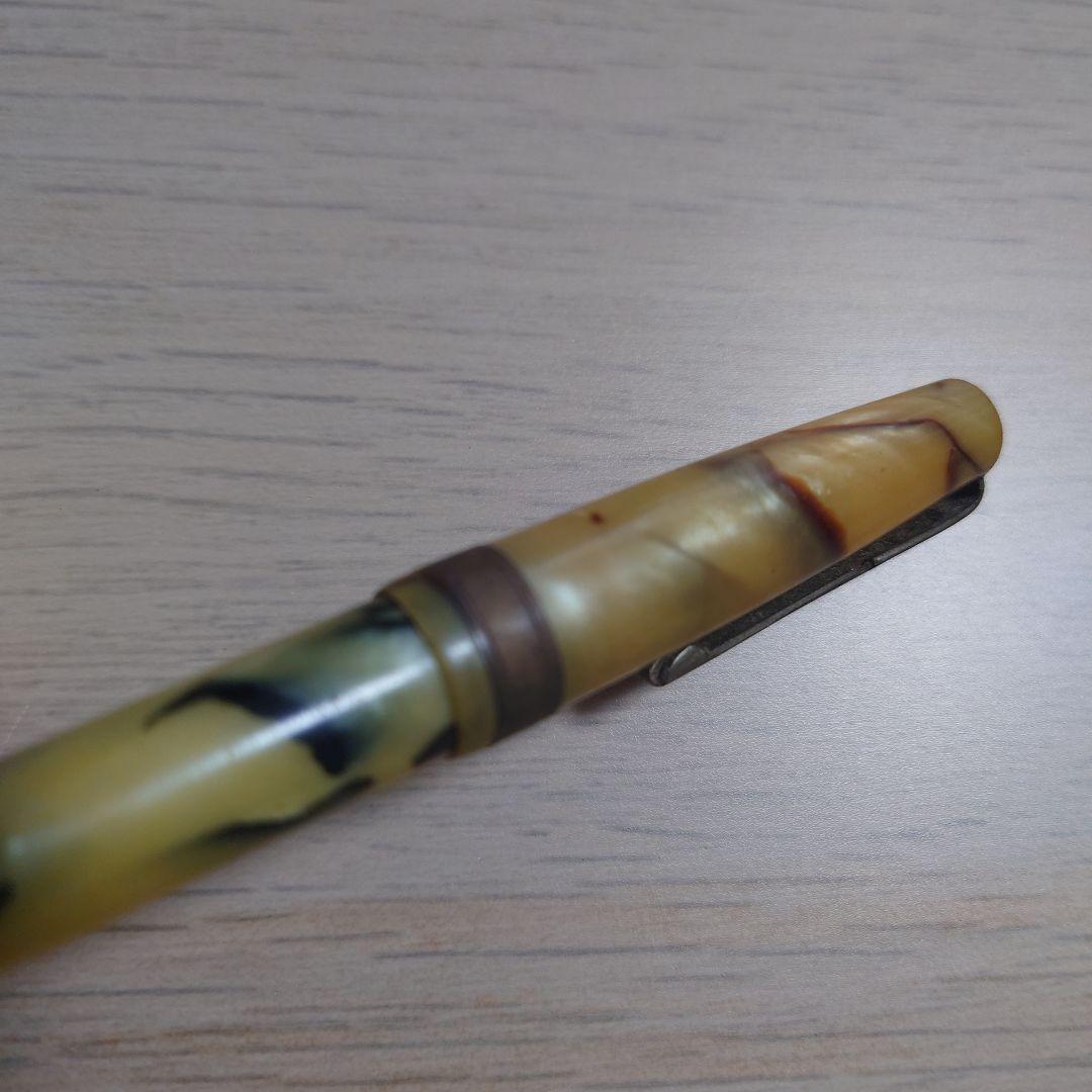 ヴィンテージ MORISON モリソン 万年筆 マーブル軸 刻印クリップ