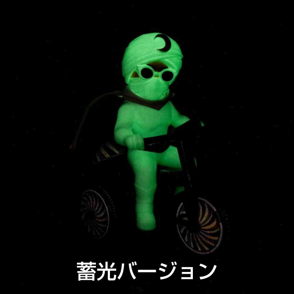走る三輪車！月光仮面☆元祖昭和ヒーロー ソフビ 蓄光【Kaiju One】新品