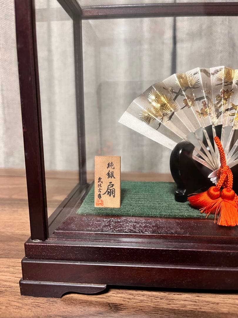 武比古作　純銀製　扇子