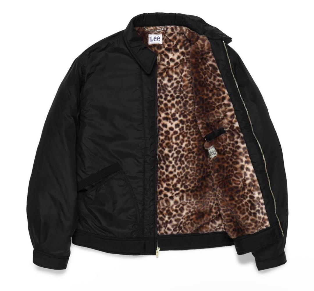ワコマリア✖️Lee ブラック ジャンパー ヒョウ柄裏地