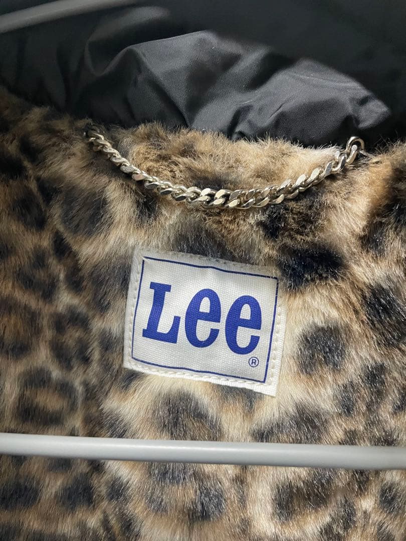 ワコマリア✖️Lee ブラック ジャンパー ヒョウ柄裏地