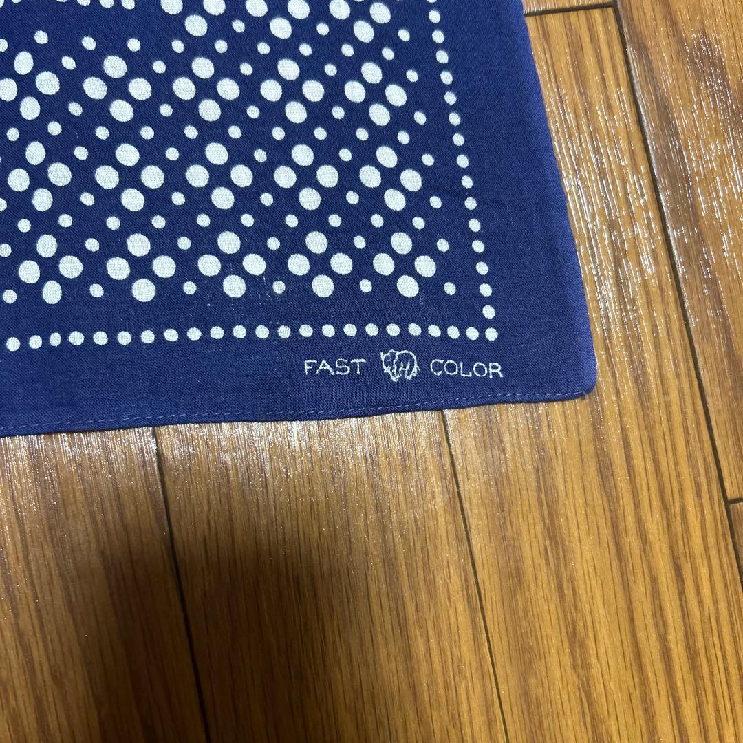 ぽ*い様 40's ネイビー ドット柄 バンダナ　両耳　 下鼻