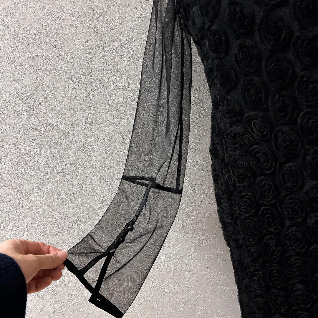 Rose race pencil dress et.UNiVERローズレース