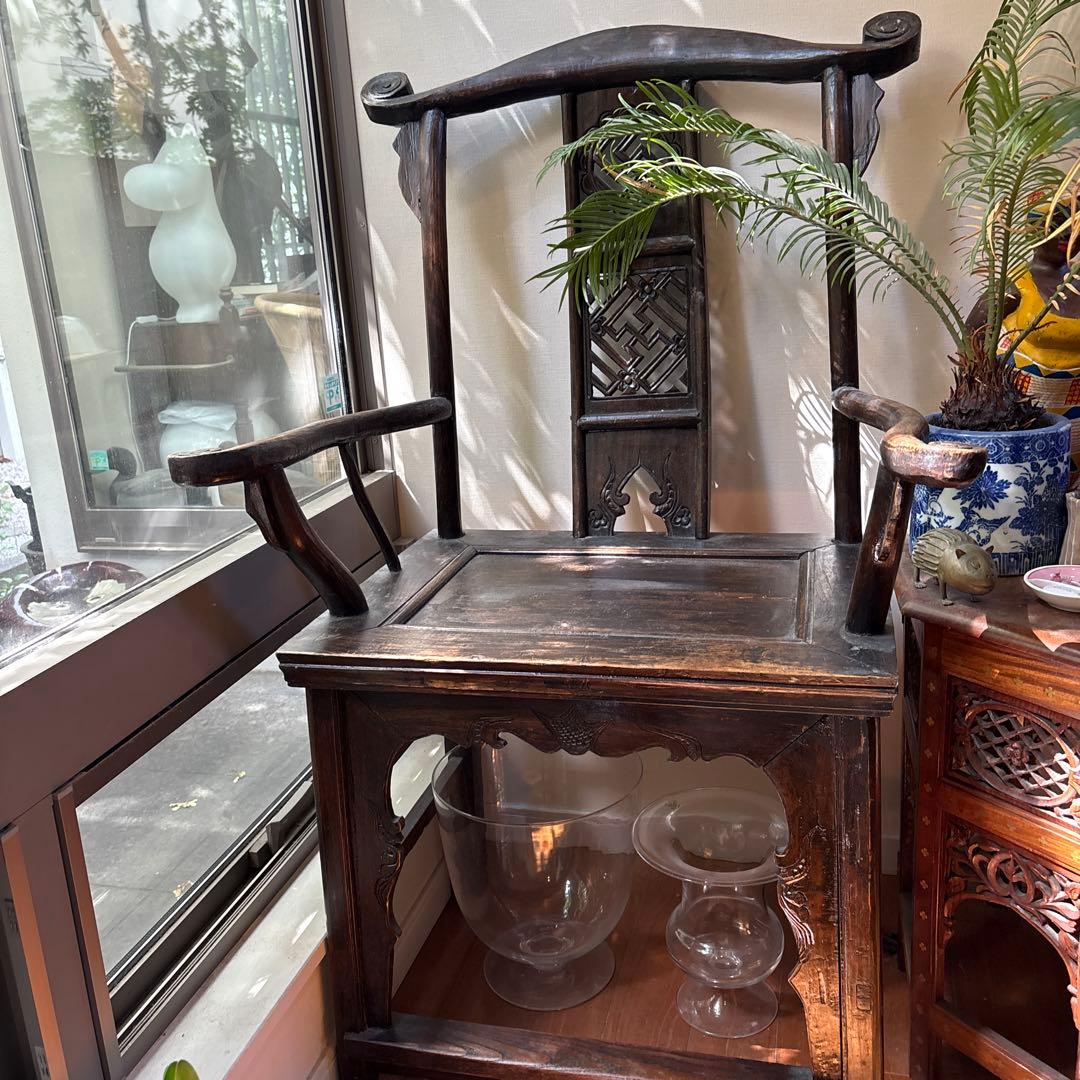 中華椅子　中国美術　唐木　アンティーク　ヴィンテージ　中国家具　② 素敵