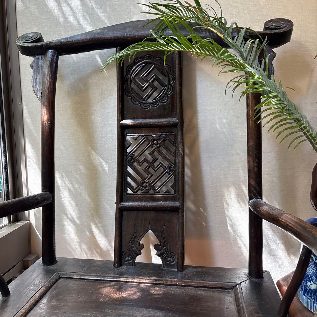 中華椅子　中国美術　唐木　アンティーク　ヴィンテージ　中国家具　② 素敵