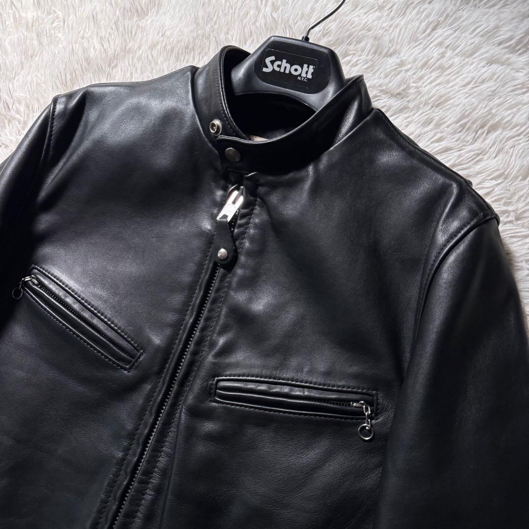 b*o様 極美品/希少モデル✨schott ライダースジャケット 141XJS