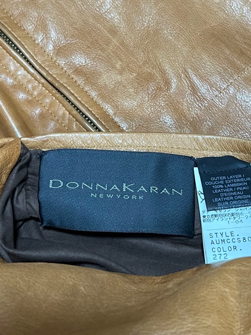 ダナキャラン DKNY ブラウン レザージャケット　美品
