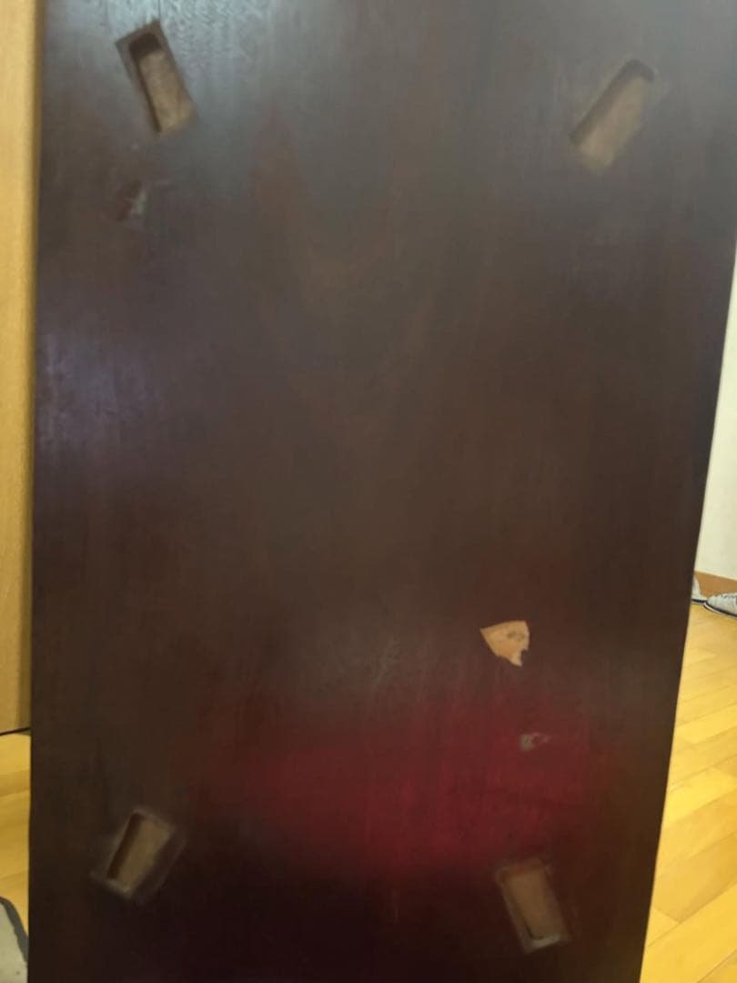 木製長方形座卓 彫刻脚付き