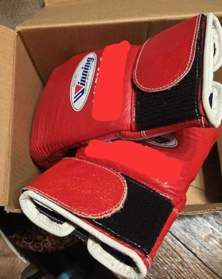 未使用 Winning ボクシンググローブ MS-200B 8 oz 赤