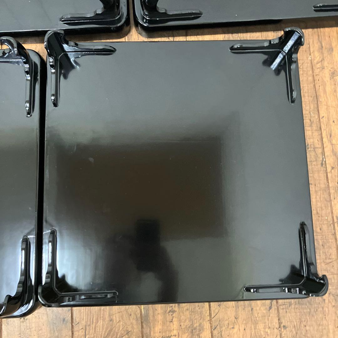 D-4 ② 昭和レトロ 会議膳 膳 御膳5客セット セット売り 四角形 正方形