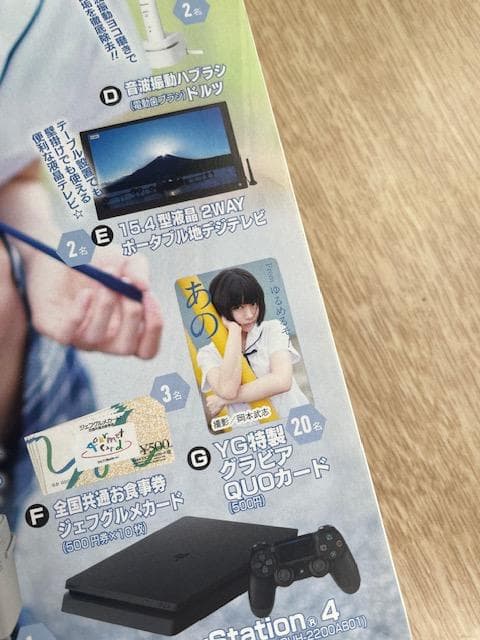 「ヤングガンガン」あのちゃん20名限定グラビアカード