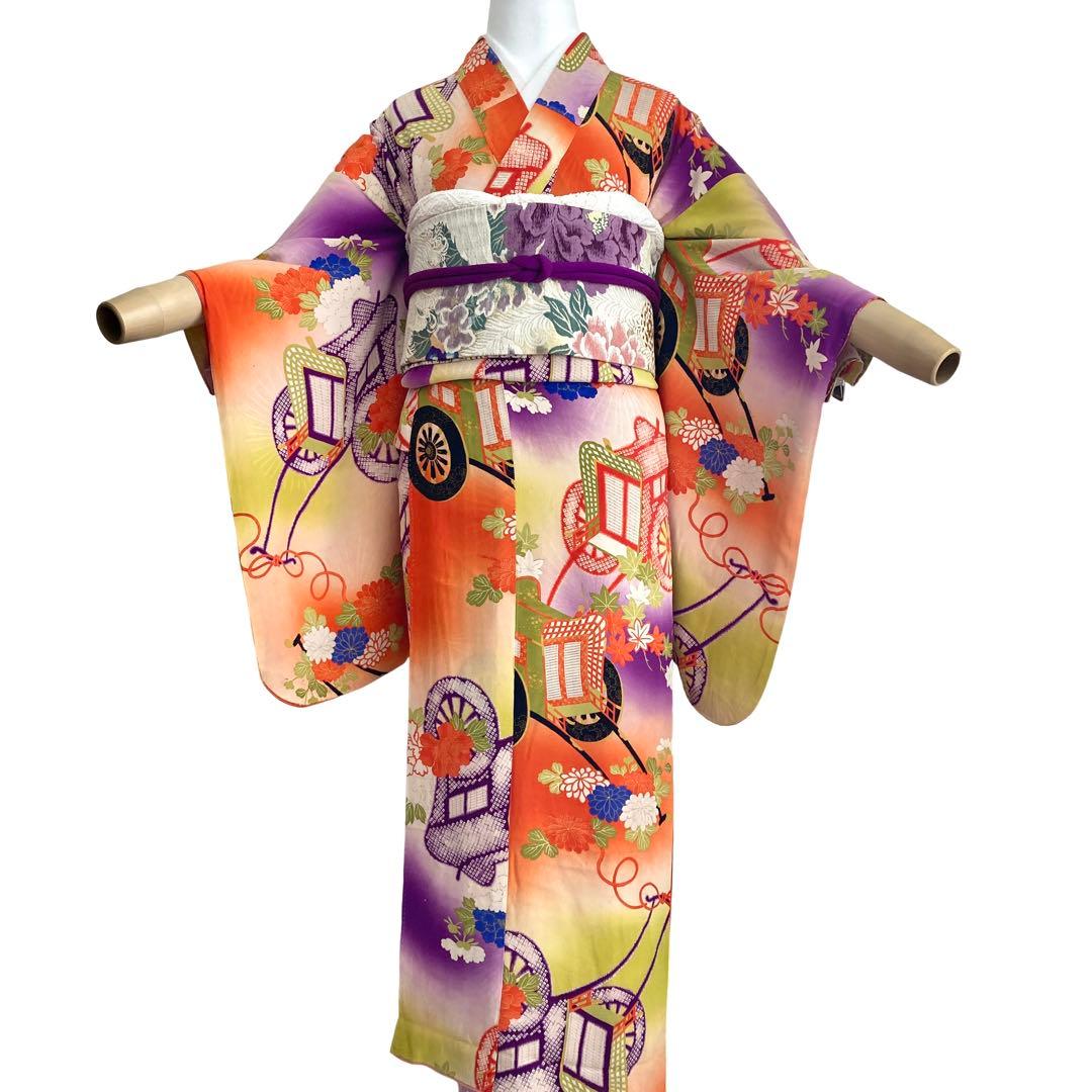 ジュニア　アンティーク　子供着物　七五三　十三詣り　袴　NO14