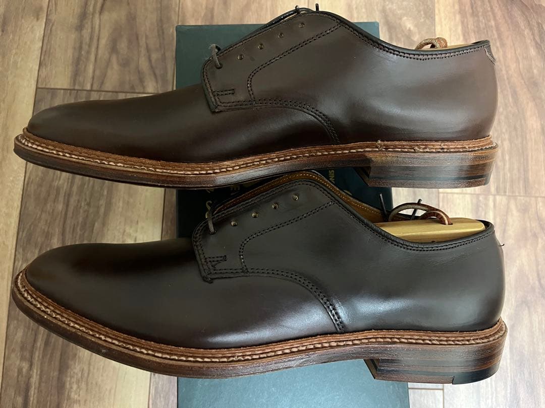 新品 レア オールデン J.CREW別注 US8D クロムエクセル プレーントゥ