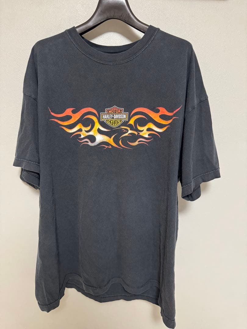 k*s様 希少フレイムファイヤーハーレーharleytシャツXLヴィンテージUS