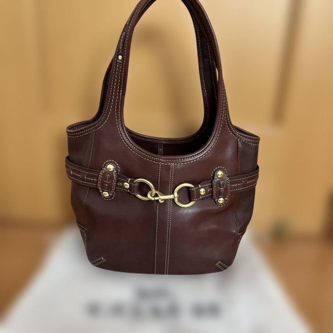 COACH ダークブラウン ハンドバッグ