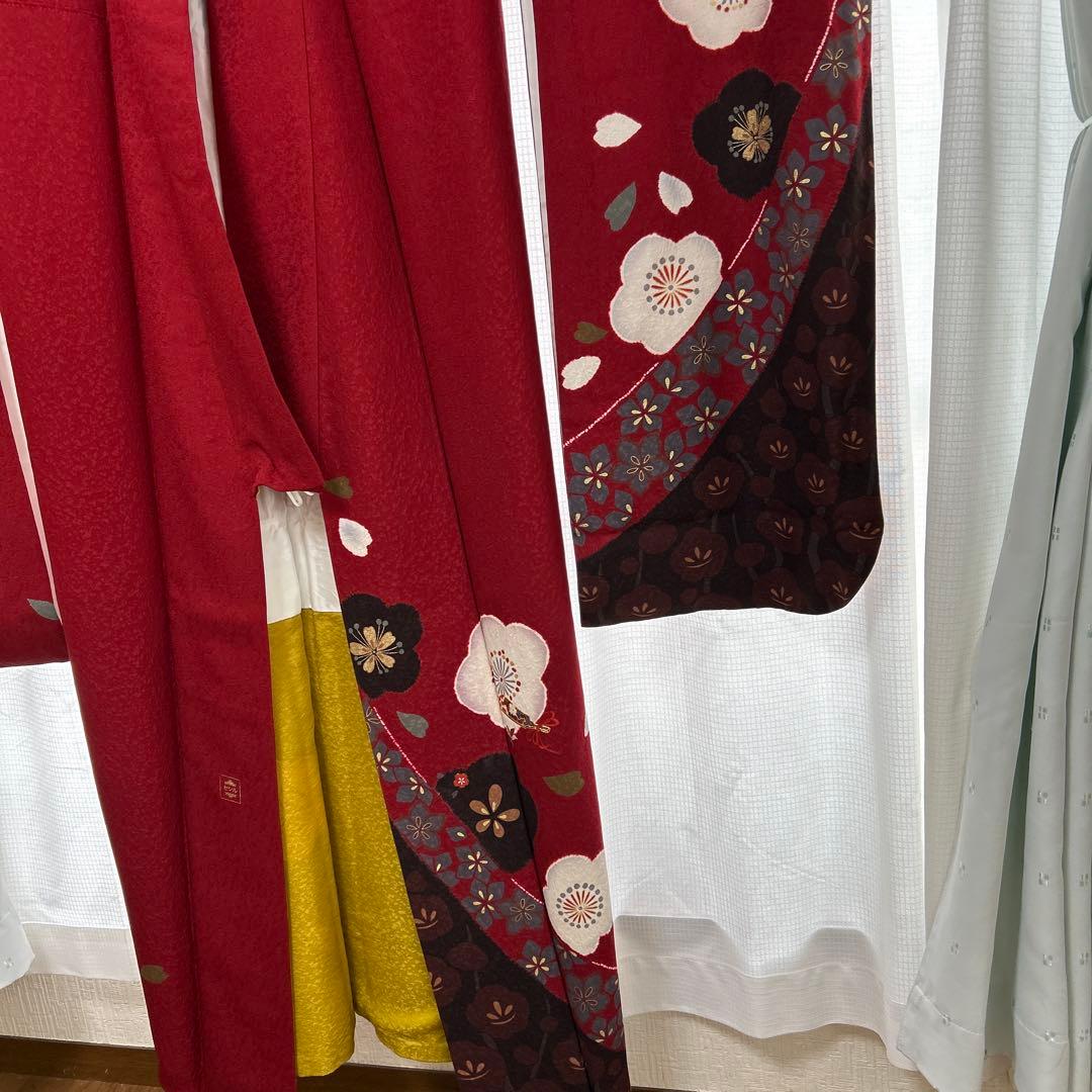 振袖と袋帯セット　絹　丸昌