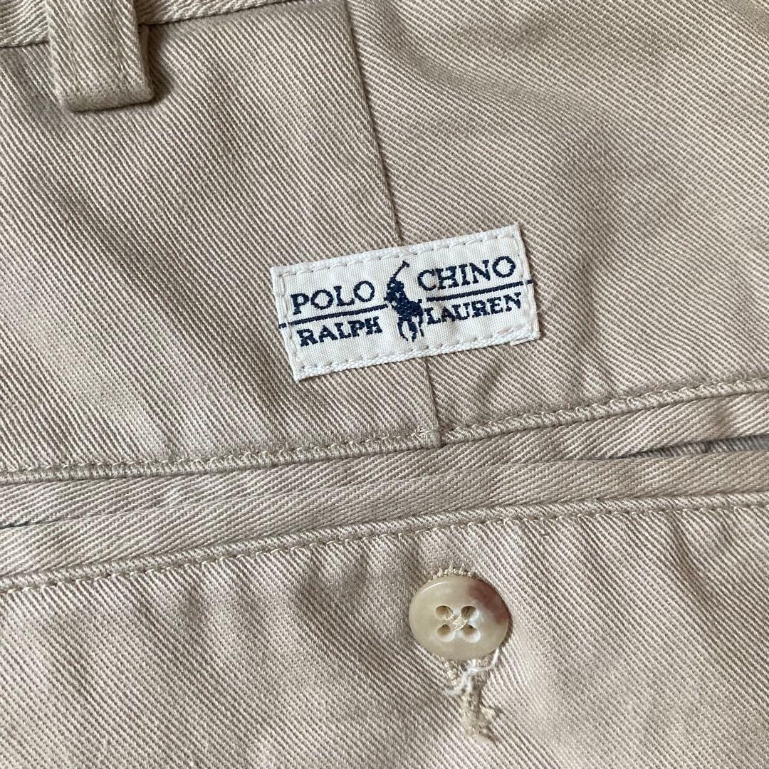 90s RalphLauren ツータックワイドチノトラウザー ポロチノ USA