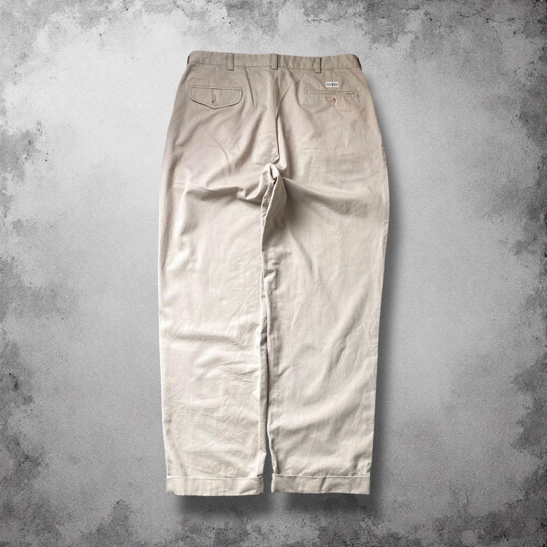 90s RalphLauren ツータックワイドチノトラウザー ポロチノ USA