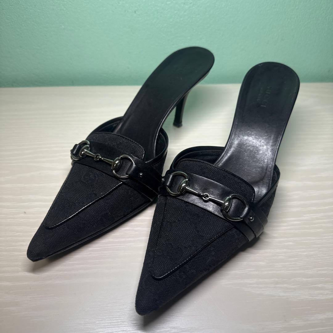 GUCCI ホースビット　ミュール　パンプス　サンダル　グッチ　GG柄