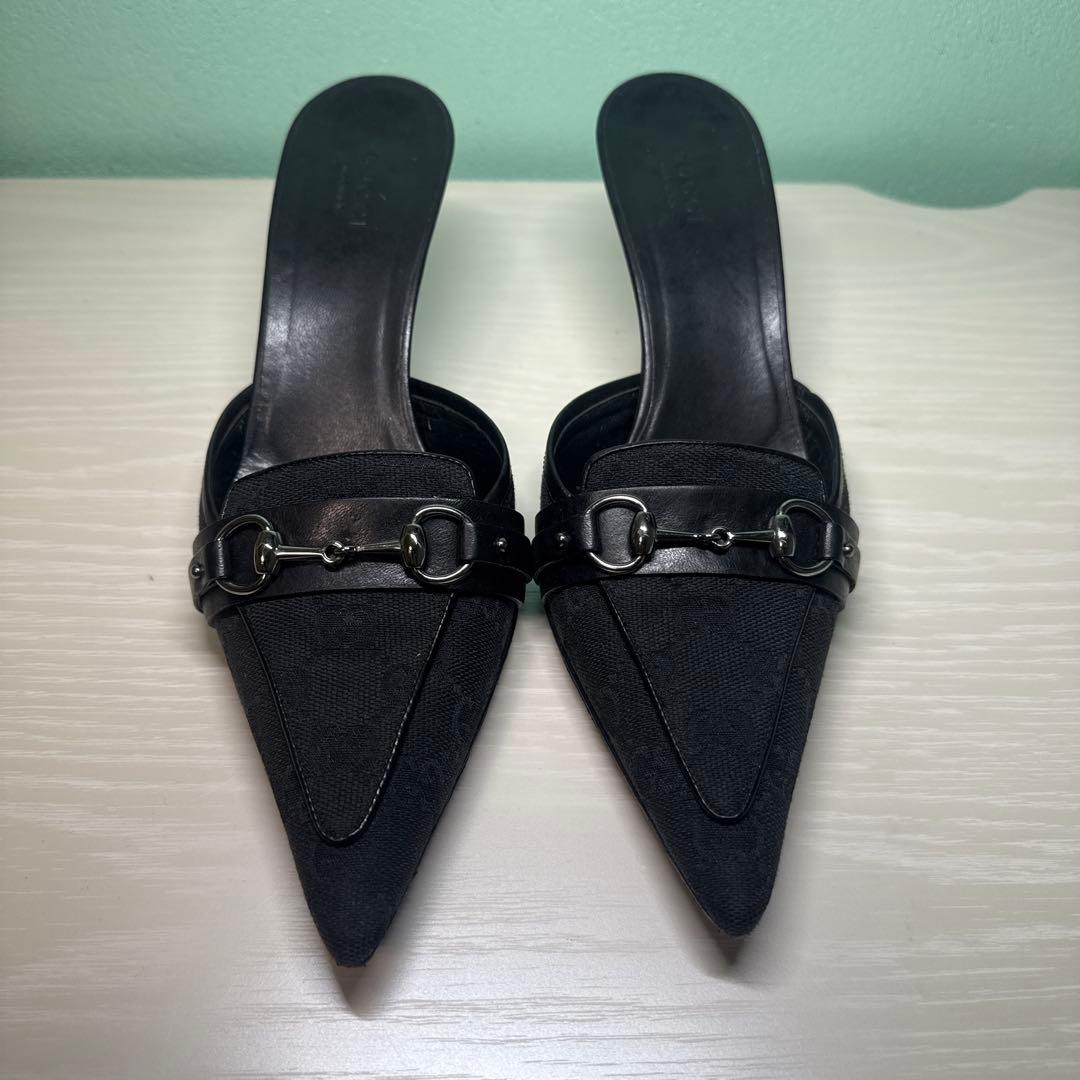 GUCCI ホースビット　ミュール　パンプス　サンダル　グッチ　GG柄