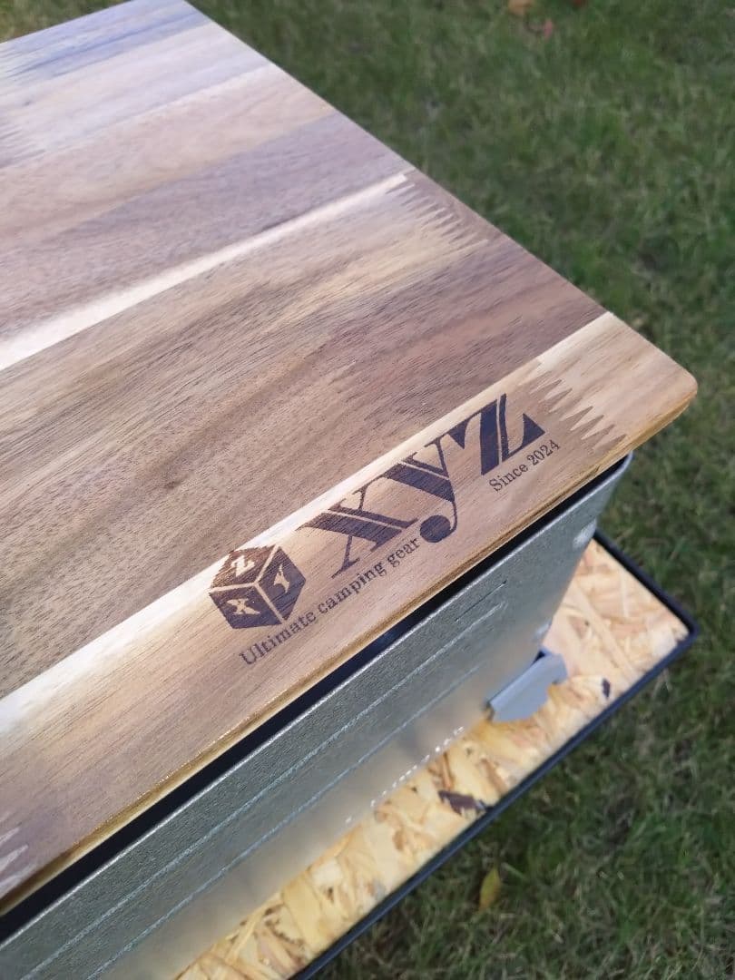 スノーピーク　シェルフコンテナ25用　スライドテーブル天板　ハンドメイド①