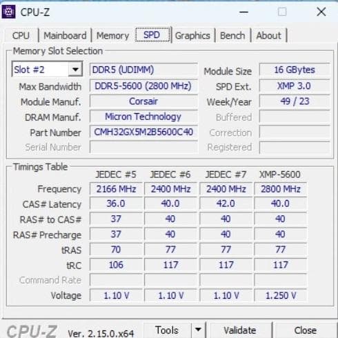 Corsairデスクトップパソコンメモリ CMH32GX5M2B5600C40W