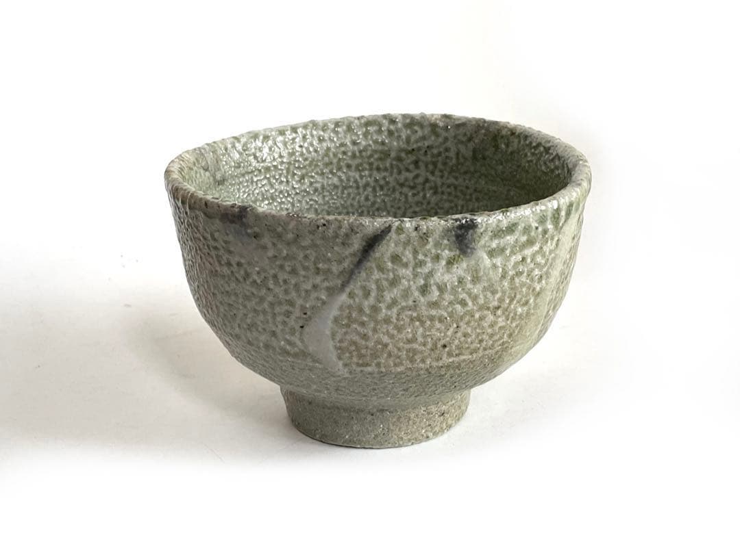 陶芸家　人間国宝　濱田庄司　浜田庄司　塩釉白流掛茶碗　茶盌　抹茶碗　共箱　益子