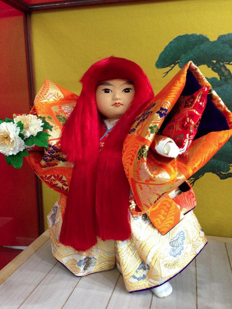 豊玉作　連獅子/大型　ケース入　浮世人形　  極美品