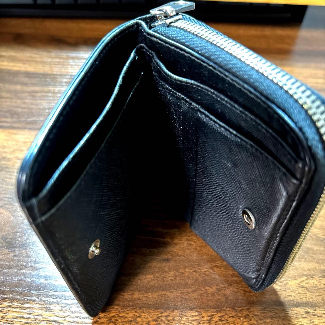 【ヒロ】A.P.C. 二つ折り財布 黒　袋付き