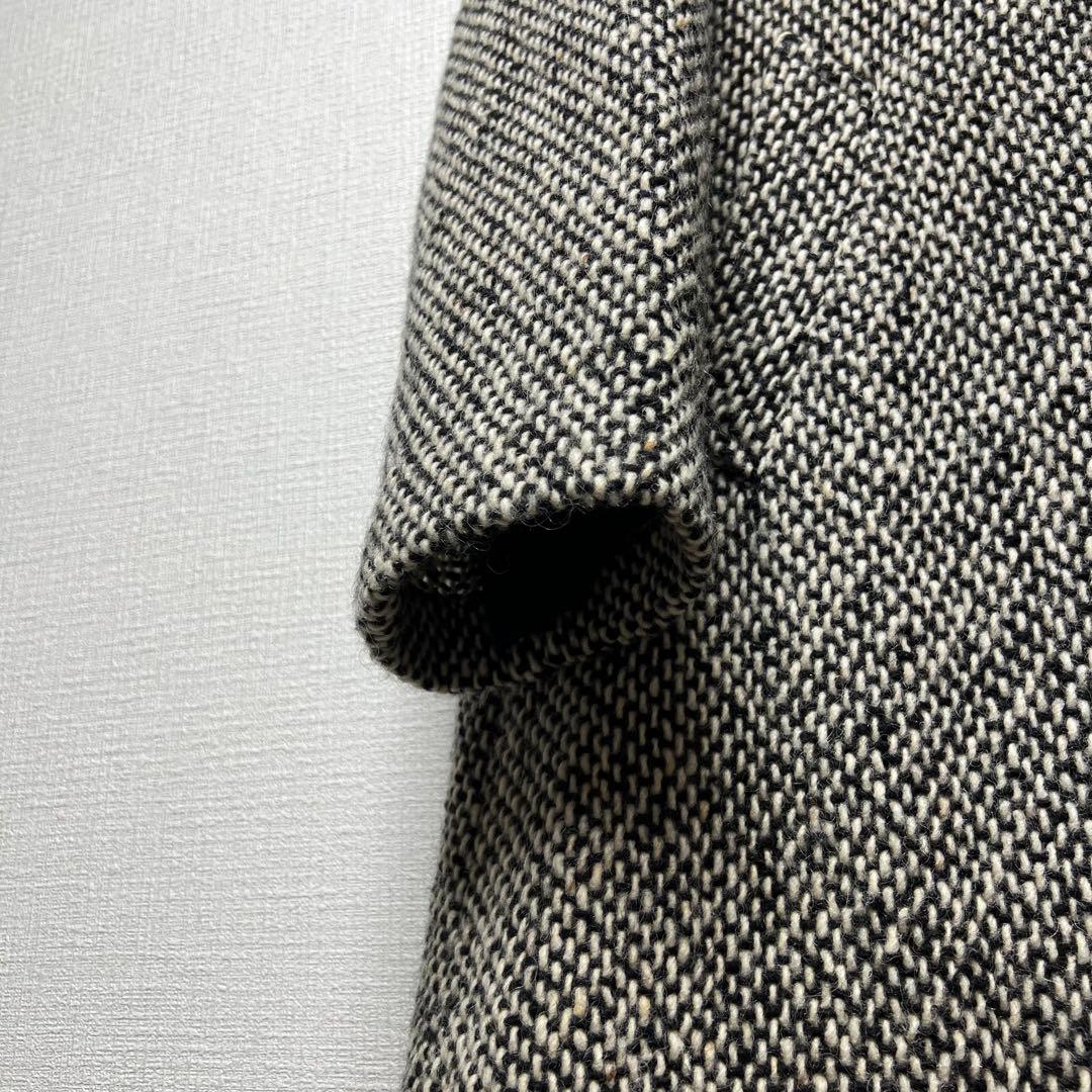 イッセイミヤケ期✨ ツモリチサト ツイードロングチェスターコート 女優襟 M