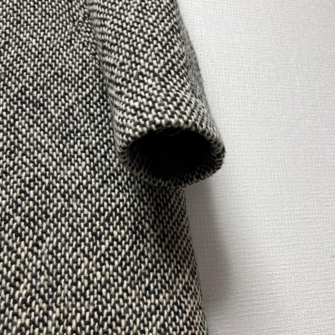 イッセイミヤケ期✨ ツモリチサト ツイードロングチェスターコート 女優襟 M