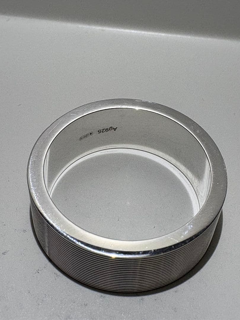 GUCCI ロゴシルバーリング 刻印サイズ:21号【箱/ポーチ付】