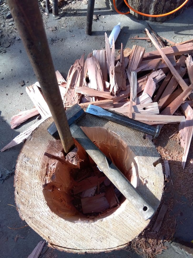 みつばち、昆虫飼育用 中空洞木材 杉材 樹洞 くり抜き 丸洞