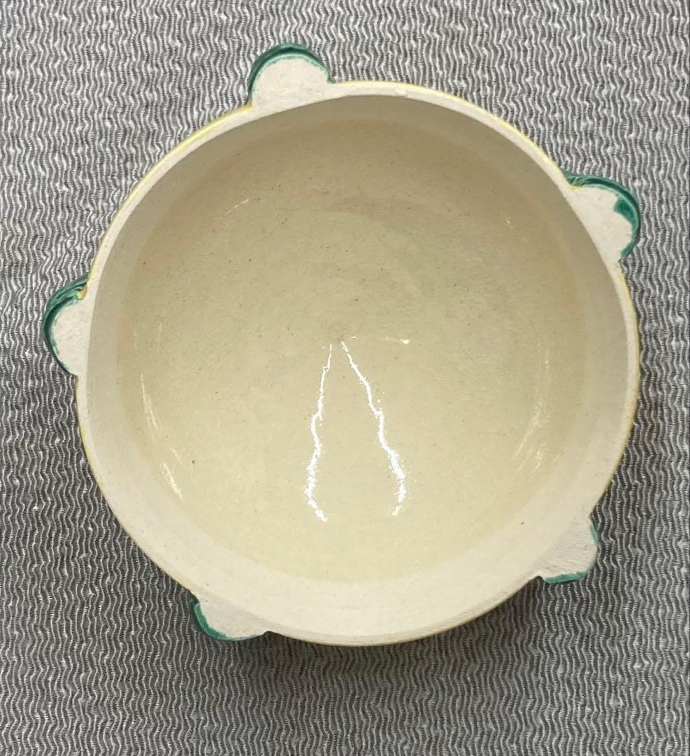 B453s「黄南京宝珠 香合」杉田祥平造　共箱　清閑寺窯　竜爪　香道具　茶道具