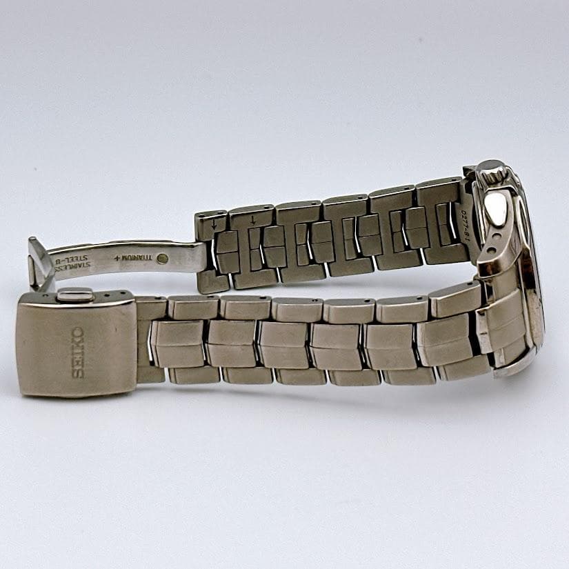 美品 セイコー イグニッション ソーラー電波 デイト メンズ腕時計 動作良好