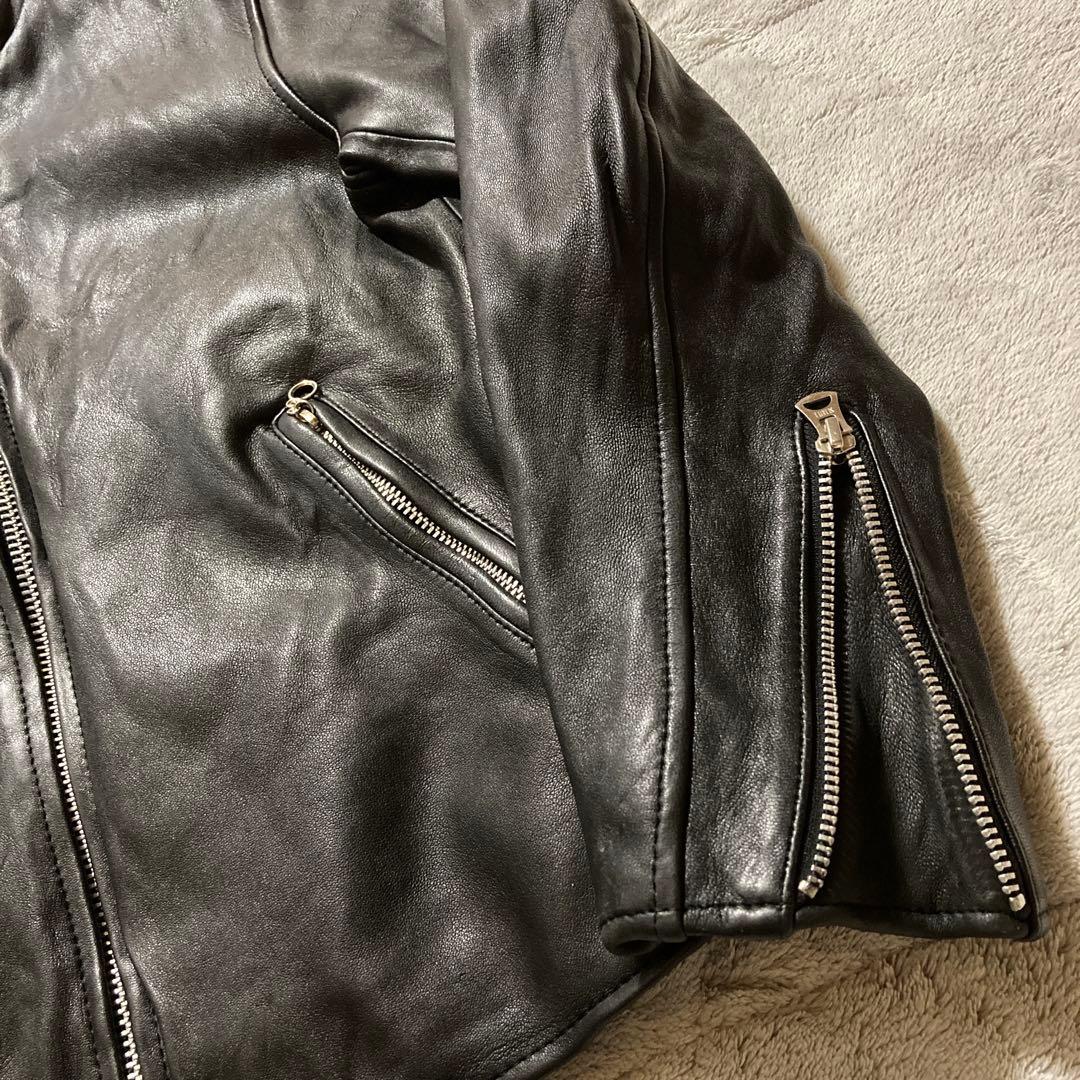 希少・美品　schott　レザージャケット シングルライダース 羊革