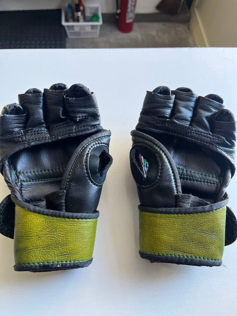 RIZIN オープンフィンガーグローブ オリーブグリーンSサイズ