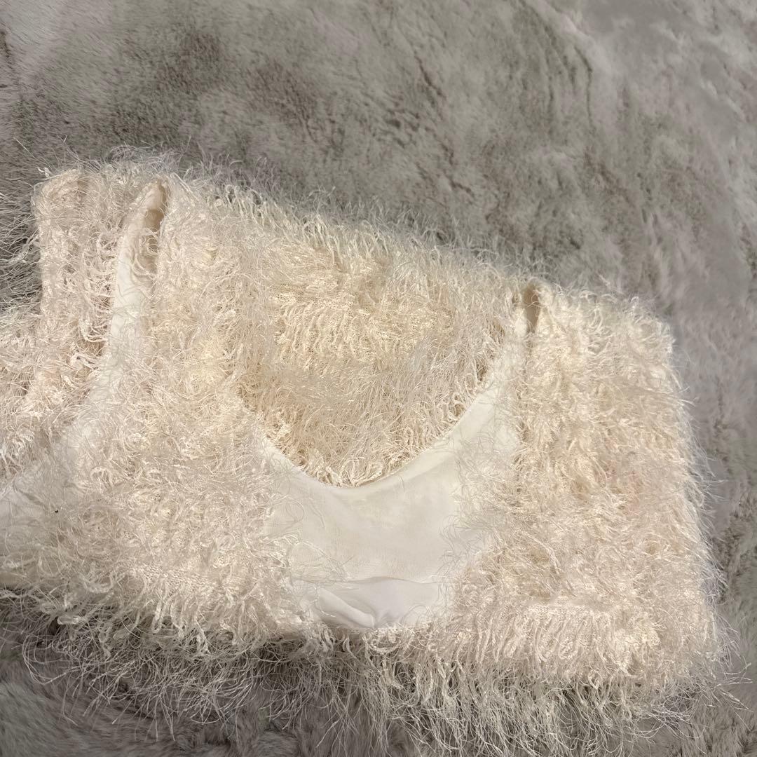 efu EATHER SLEEVELESS TOP ホワイトF